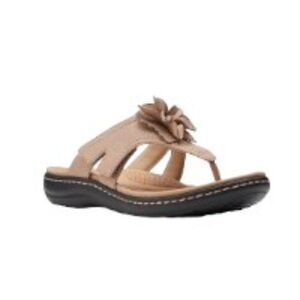 Clarks Laurieann Gema Thong Sandals Sand Sable 8W NWT